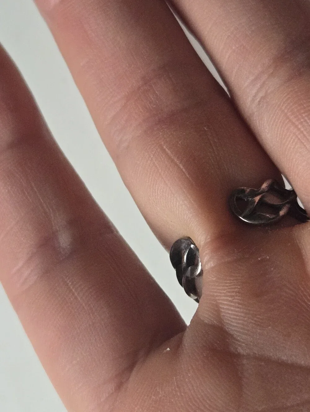 Sterling Ribbon Wave Adjustable Ring